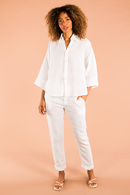 Bluse mit Falte