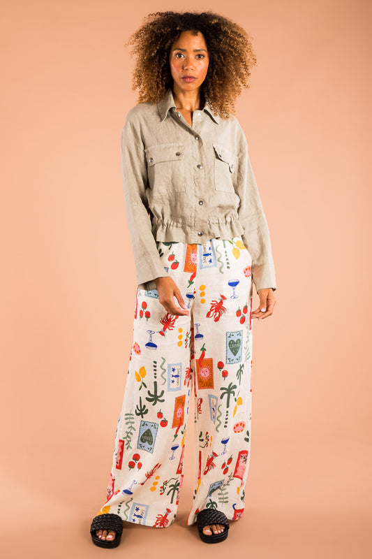 Jacke cropped mit Taschen